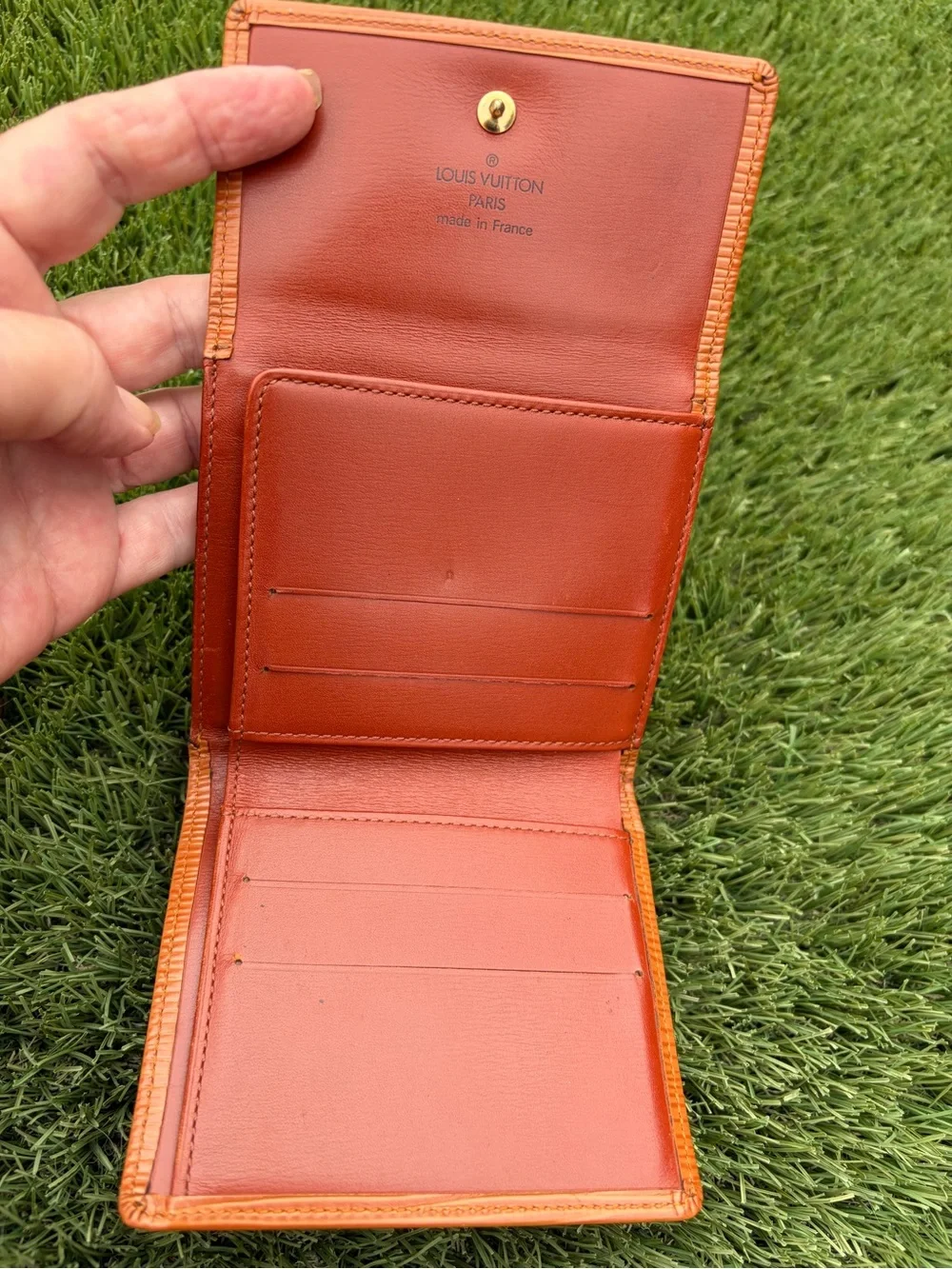 Louis Vuitton Epi Leather Double Sided Wallet Authentic 1996 DateCode France